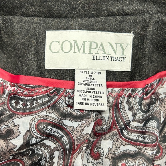 NWOT Ellen Tracy Wool Blend Belted Jacket with Button Snap Closure - Picture 6 of 6
